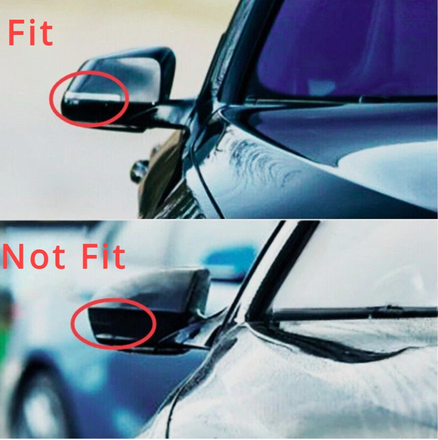 Real Carbon Fiber Rearview Mirror Cover Caps for BMW F10 F06 F12 F13 F01 F02 - Image 2 of 4