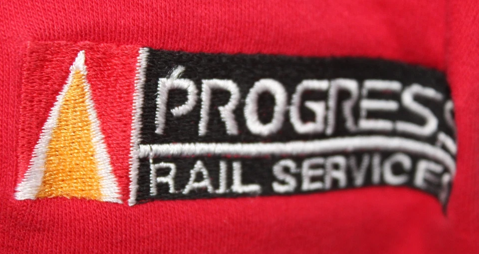VTG Progress Rail Service Employee Uniform Red Polo Shirt Mens Large Outer Banks - Image 2 of 4