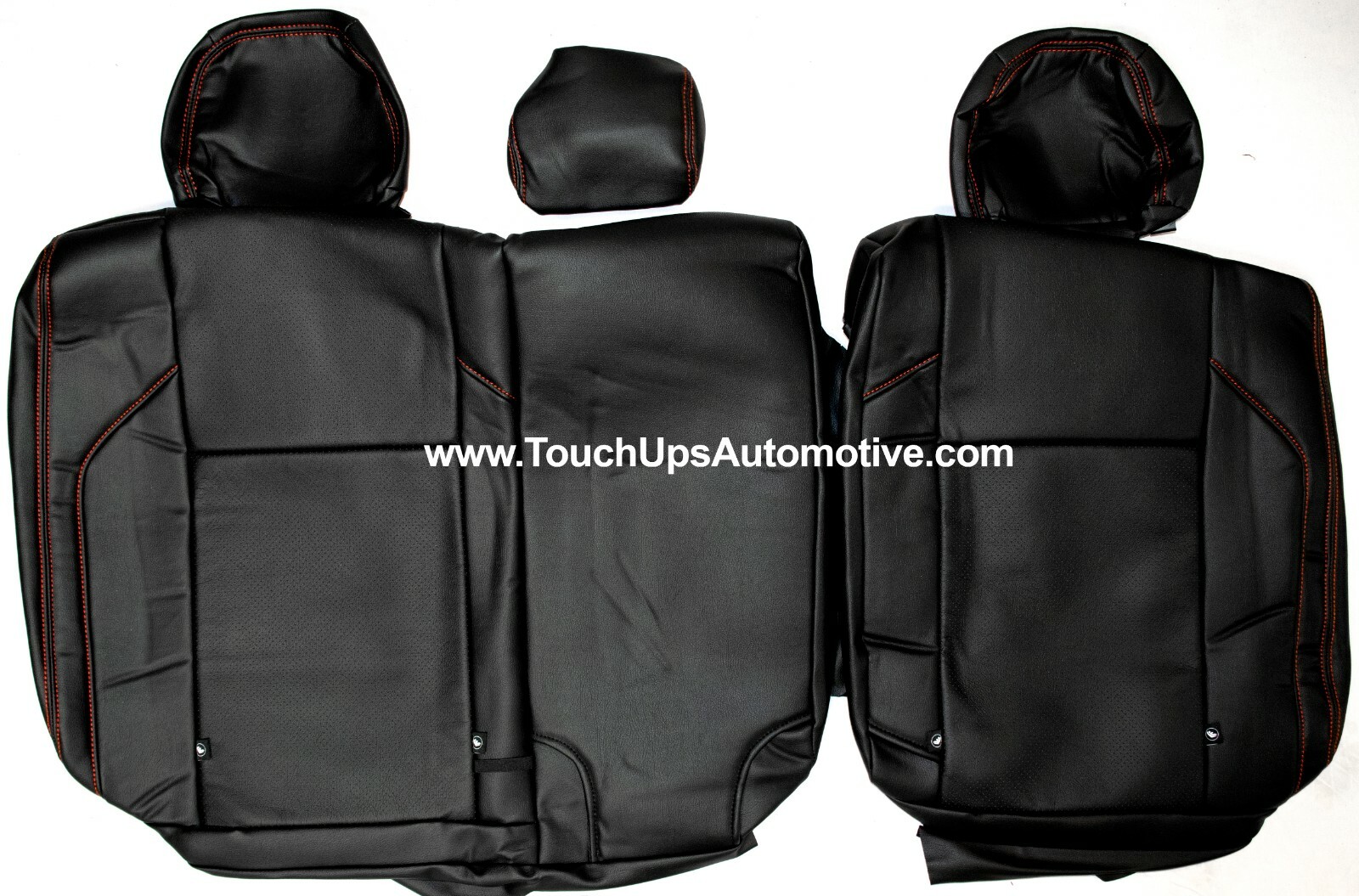 Black Red Leather Seat Covers for 20162022 DOUBLE Cab