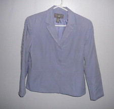 Norton McNaughton Petites Lined Light Blue Blazer Jacket Rayon Blend-Size 12P