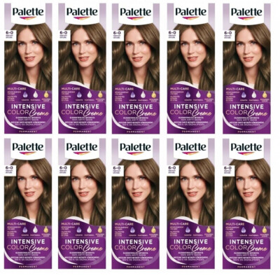 10x Palette Intensive Color Cream 6-0 (N5) Dark Blonde Permanent Hair Color 