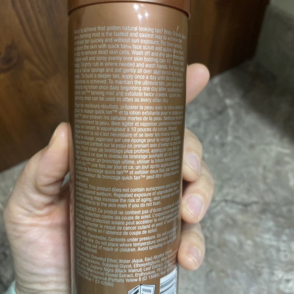 Body Drench Quick Tan Sunless Tanning Mist Ultra Bronzing Formula 6oz Rare - Image 3 of 3