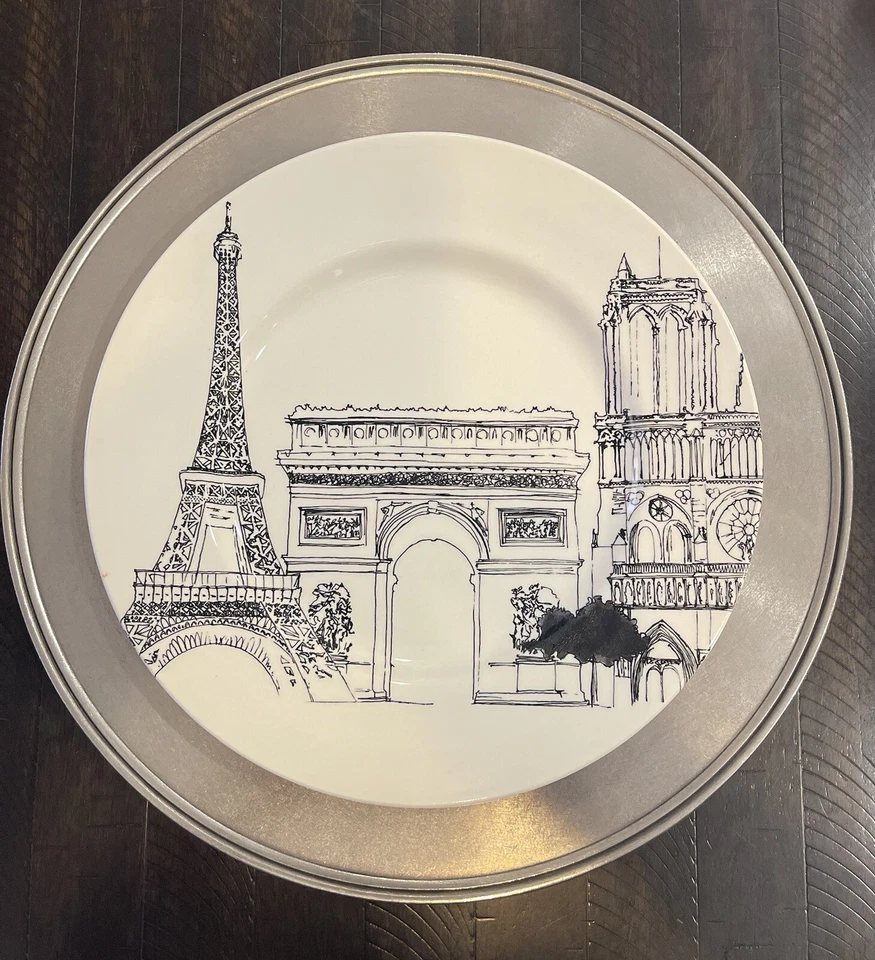 "Juego de 4 cargadores redondos de 14"" de diámetro pesados - hechos de 95 estaño" Foto 3 de 4