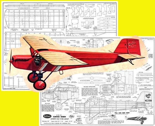 Piani Per Modellino Fokker D7 In Scala 1:18 – Guillows, Solo Piani