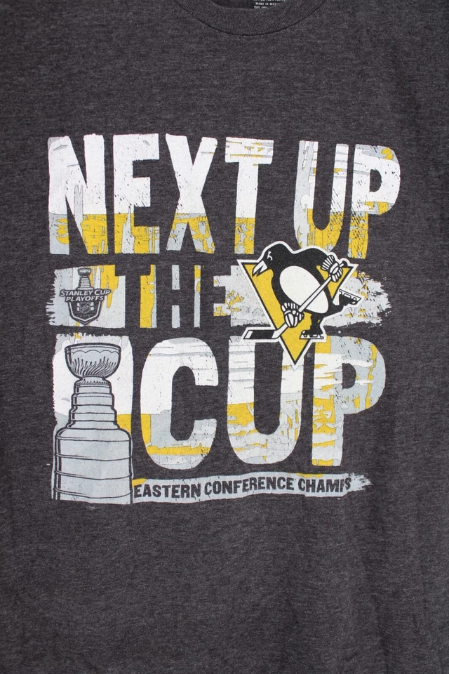 Camiseta OLD TIME HOCKEY NHL Para Hombre Talla XL Gris Gráfico Pittsburgh Penguins Foto 2 de 4