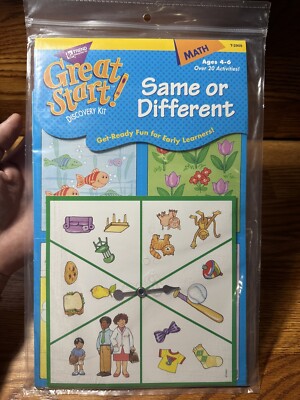 1995 Trend Enterprise Great Start Discovery Kit Math Ages 4-6 Same Or Different