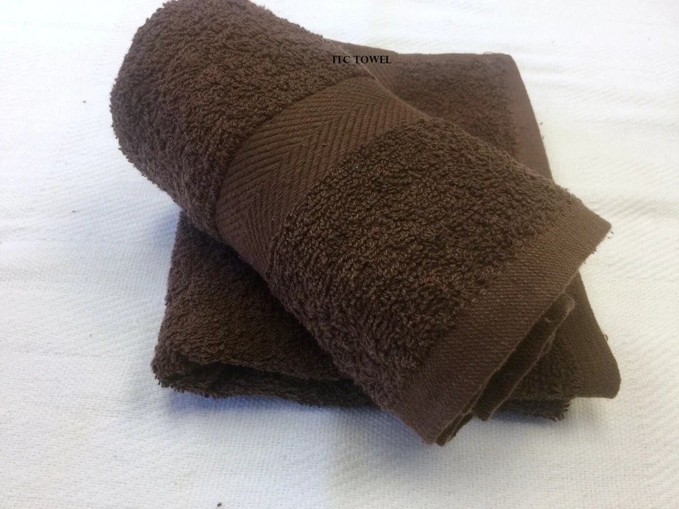 120 PIEZAS NUEVAS TOALLAS DE MANO MARRÓN SALÓN GIMNASIO DOBBY BORDE TOALLAS 16X27 pulgadas Foto 2 de 2