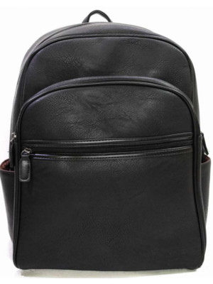 Zaino Uomo Donna Borsa Pelle Nero Grande Lavoro Ufficio Viaggio