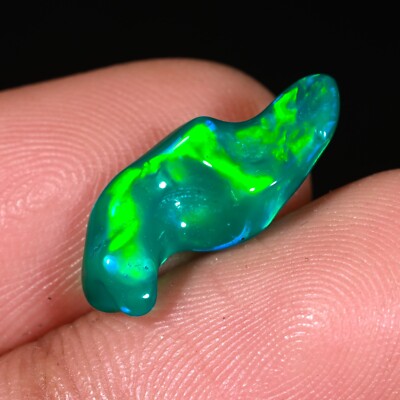 Äthiopische Grün Opal Nuggets Welo Poliert Grobem Natürlicher Edelstein 2.00 Cts