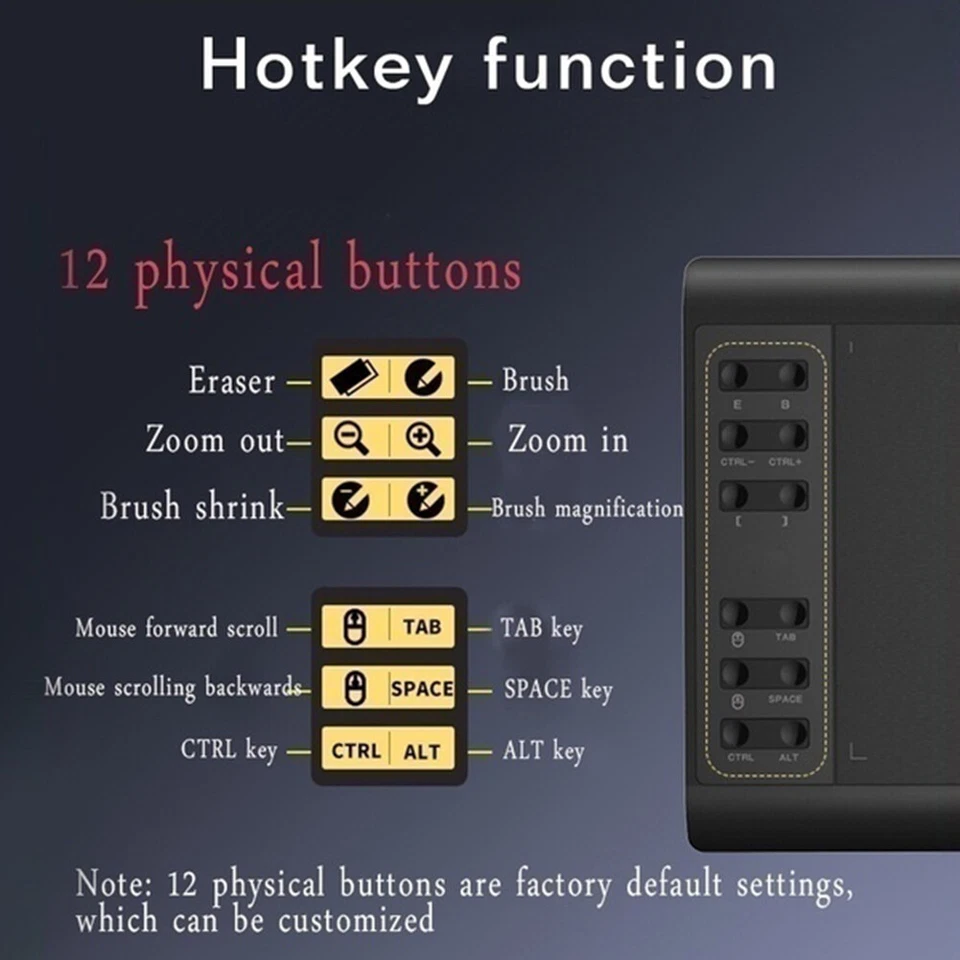 10*6 Inch Large Screen Electronic Drawing Board Digital Tablet Quick Reading US - Bild 4 von 4