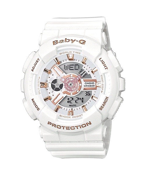 Casio G Shock Baby G Ba110 White Rose Gold Digital Watch For Sale Online Ebay