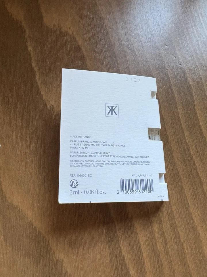 MAISON FRANCIS KURKDJIAN PARIS AQUA UNIVERSALIS EAU DE PARFUM 2ML 0.06 FL OZ NEW - Image 2 of 3