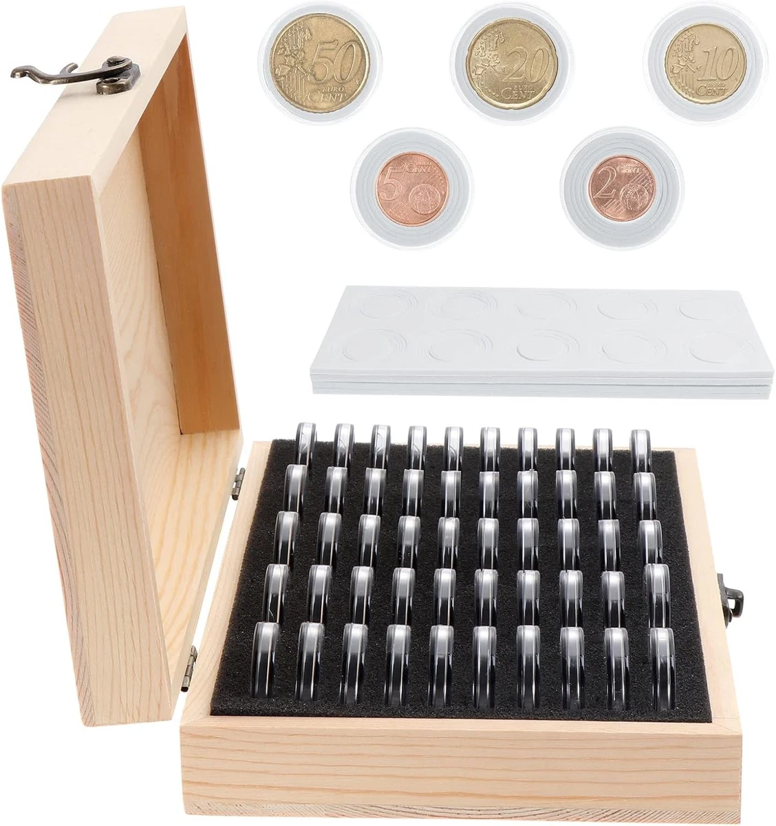 Münzboxen Im Angebot 2x Euro Münzhalter Münzbox Münzen Münzen Halter Box Kapsel Münzen Box