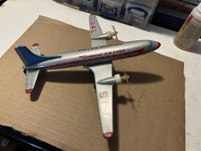 Vintage Overseas Air Lines ST-1 Passenger Plane Tin Friction working Propellers
