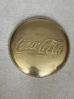 Vintage, Original, c. 1950s Coca-Cola, Coke Soda, 16" Brass Button Sign VG+/Ex