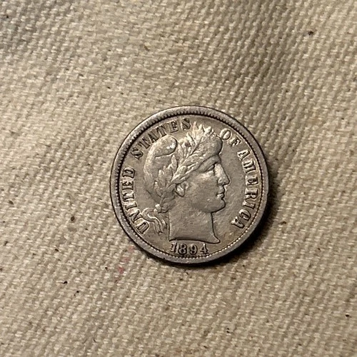 1894-O Barber Silver Dime Choice Extremely Fine XF+ Coin QA1054