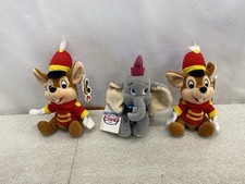 NWT Disney Store Plush Timothy Q Mouse 8" And Dumbo Bean Bag Stuffed Animals