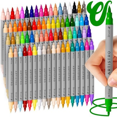 ARTISTRO Acrylmalstifte, Dual Tip Acrylmarker für Stoff