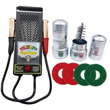 Car Alternator Tester 12V 6V with Battery Tester 2 Terminal Cleaners 4 Washers