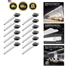 12 Pack Linkable Led Shop Light With Reflector Super Bright 6500k Cool Dayli... 12 Pack Linkable Led Shop Light With Reflector Super Bright 6500k Cool Dayli...