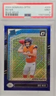 2024 Donruss Optic Rated Rookie Bo Nix #209 Blue Mojo 1/5 PSA 9