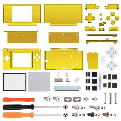 eXtremeRate Replacement Shell for DS Lite - Chrome Gold
