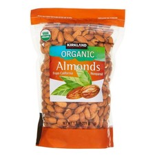 2 Packs Kirkland Signature Organic Almonds from California Nonpareil 1.7 LB Each
