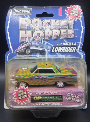 ミニカー 63,64 JOKER HOPPIN 63 IMPALA LOWRIDER Vintage Lindberg Pocket Hopper '63 Impala Lowrider Rad's Joker