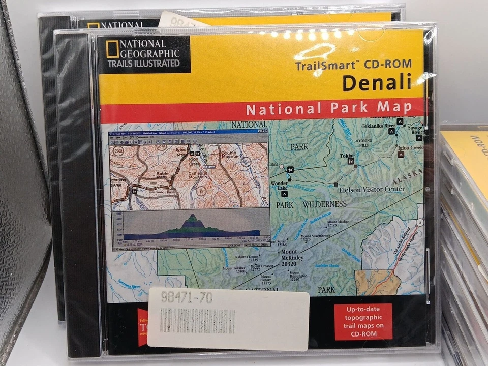 Lote de 9 CD-ROM National Geographic Trailsmart Topo Parques Nacionais, Canyon, Mais - Imagem 3 de 4