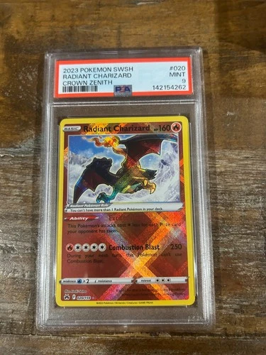POKEMON 2023 Sword Shield Crown Zenith RADIANT CHARIZARD #020 PSA 9 RARE 2