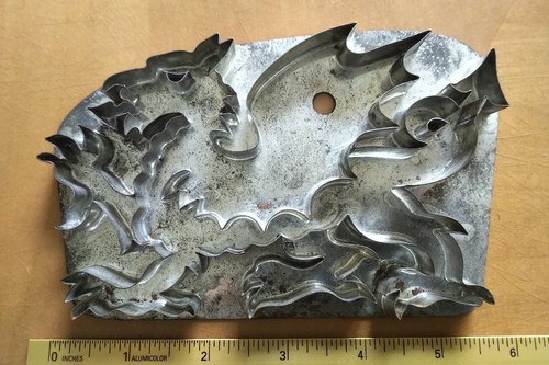 Vintage B Cukla Cookie Cutter Tin Large Dragon  Hammer Song Flatback