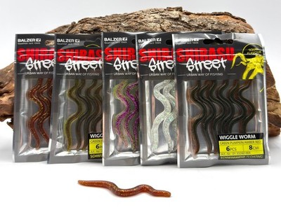 Balzer Shirasu Street Wiggle Worm 8cm Floating Wurm Gummiwurm Gummiköder DA