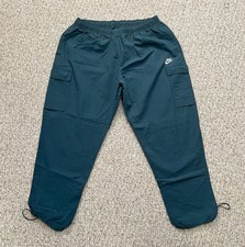 VTG Nike Cargo Pants Men s XL Teal Blue Green Adjustable Ankle 90 s Nylon