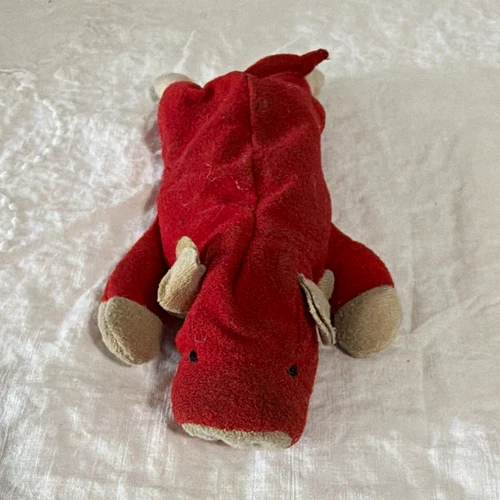 Ty Beanie Babies Tabasco Red Bull Plush Stuffed Animal 1993 Vintage Retired