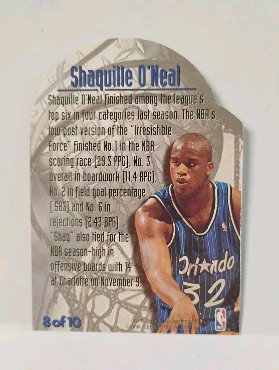 その他 95-96 Fleer l Maximum l Die-Cut 95-96 Fleer Metal Shaquille O'neal Maximum Metal Die-Cut Insert #8