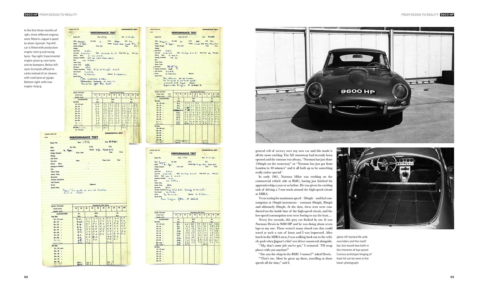 Jaguar 9600 HP The Story of the World's Oldest E-type XKE XK-E book