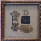 Framed Civil War Veterans Delegate Badge, US Belt Plate & D27 Insignia Militaria