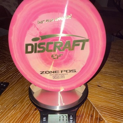 Discraft Zone POS ESP Putt/Approach 177g 5 4 1 2 Pink/White Not PDGA