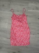 Ladies Pink Floral Bodycon Sleeveless Dress by SHEIN size S