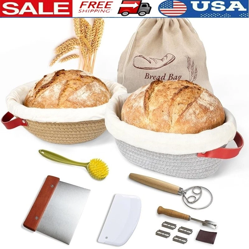Sourdough Starter Kit W/ Storage Bag Scoring Lame Dough Whisk & Cleaning Brush