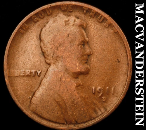 1911-D Lincoln Wheat Cent- Semi Key Better Date No Reserve #J4856