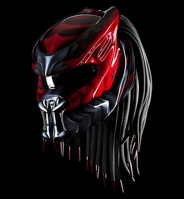 THE PREDATOR MOTORCYCLE HELMET BONE STYLE (DOT & ECE CERTIFIED)