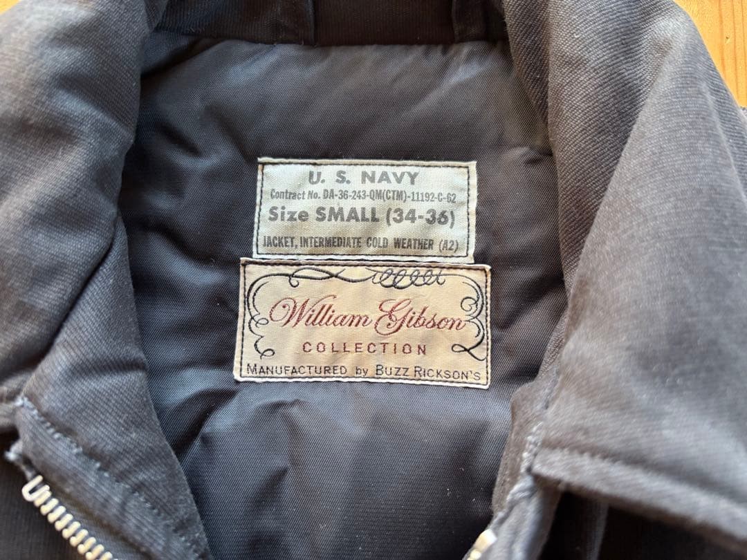 Buzz Rickson's A-2 Deck Jacket SMALL William Gibs… - image 7