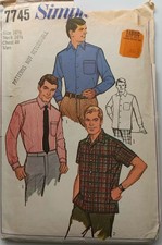 Simplicity Men s Tapered Sport Shirt Size 16 Neck 16 Chest 44 7745 Cut