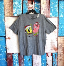 Unisex Old Navy SpongeBob SquarePants Gender-Neutral Graphic T-Shirt XLARGE Gray
