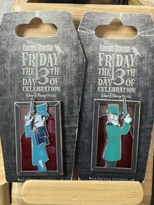 Disney Haunted Mansion Dueling Ghost Pins ~ Friday the 13th Celebration Pins