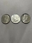 1964 Kennedy Half Dollar Silver Circulated Lot of 3 Coins