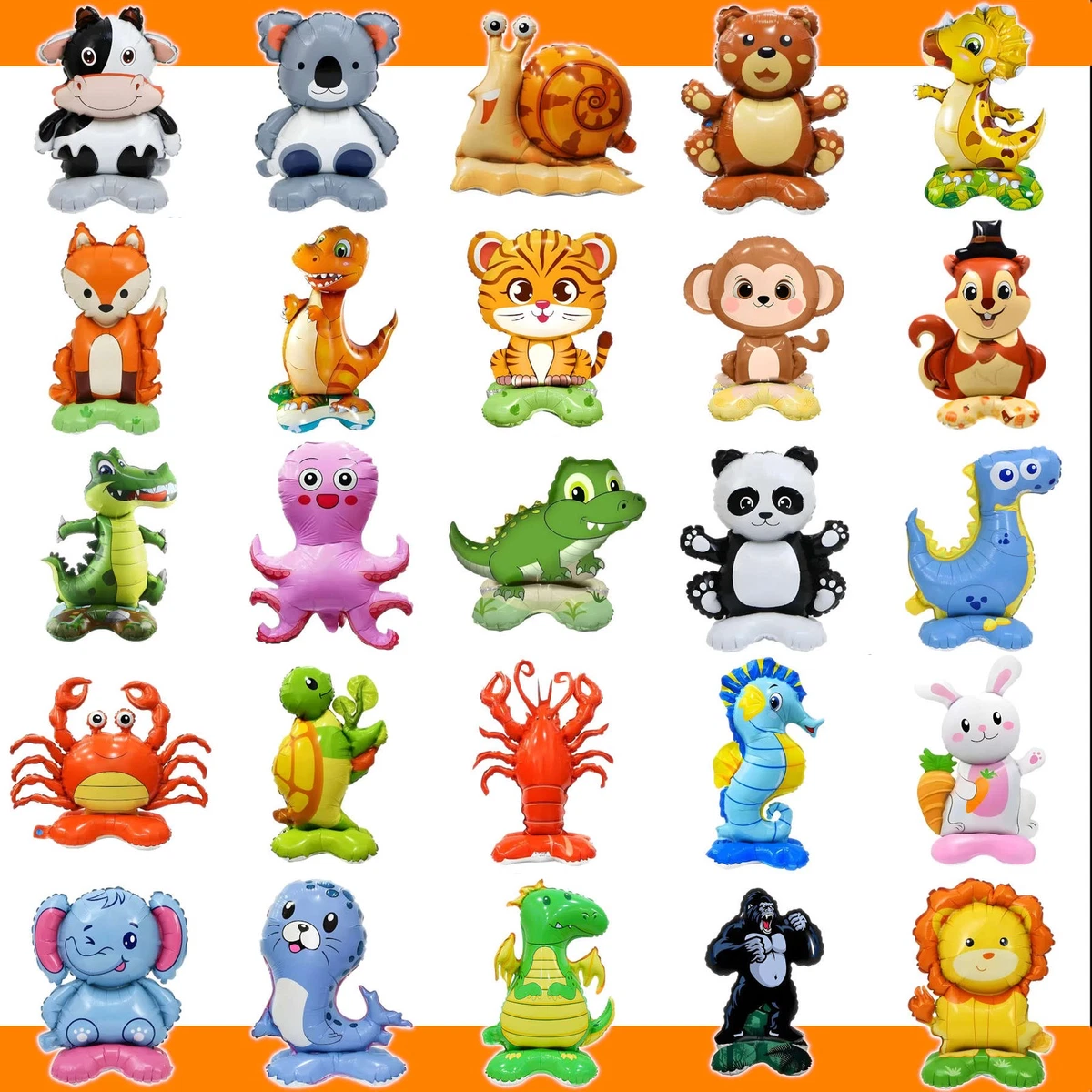 Palloncini Giungla Safari 30 Pezzi | Set Compleanno Bambino Con Leone, Giraffa, Tigre E Palloncini Lattice - Decorazioni Tema Animali