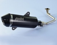 Auspuff Polini Maxi-Scooter Schwarz Aluminium - SYM