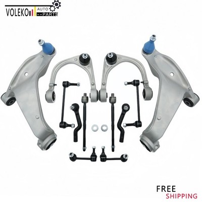 For 08-14 Cadillac CTS 3.6L 12x Front Upper Lower Control Arms Sway Bar Tie Rods